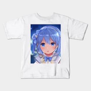 Blue eye  Anime Girl Kids T-Shirt